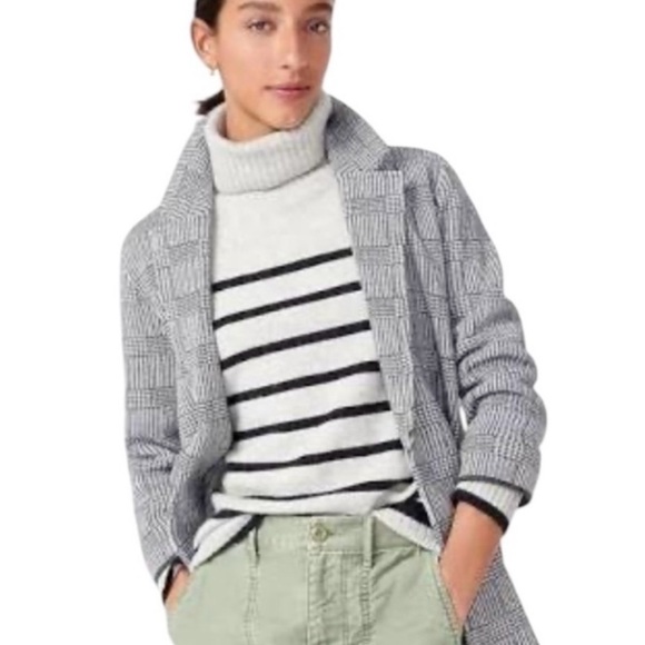 Gray Plaid Blazer j crew Sophie sweater blazer - Picture 2 of 3